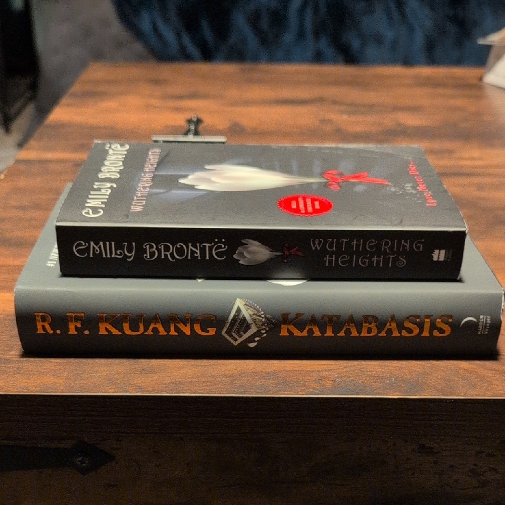 Wuthering Heights and Katabasis Book Sprayed Edges